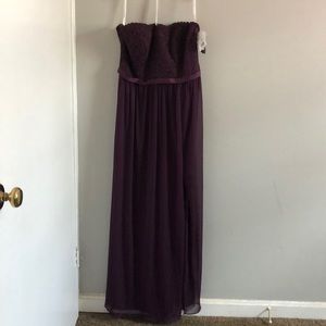 David’s Bridal strapless Bridesmaids dress